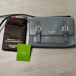 Kate Spade Allen Street Gray Crossbody Bag NEW Leather ♠️